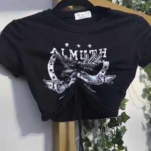 Urban Republic Black Graphic Crop Top